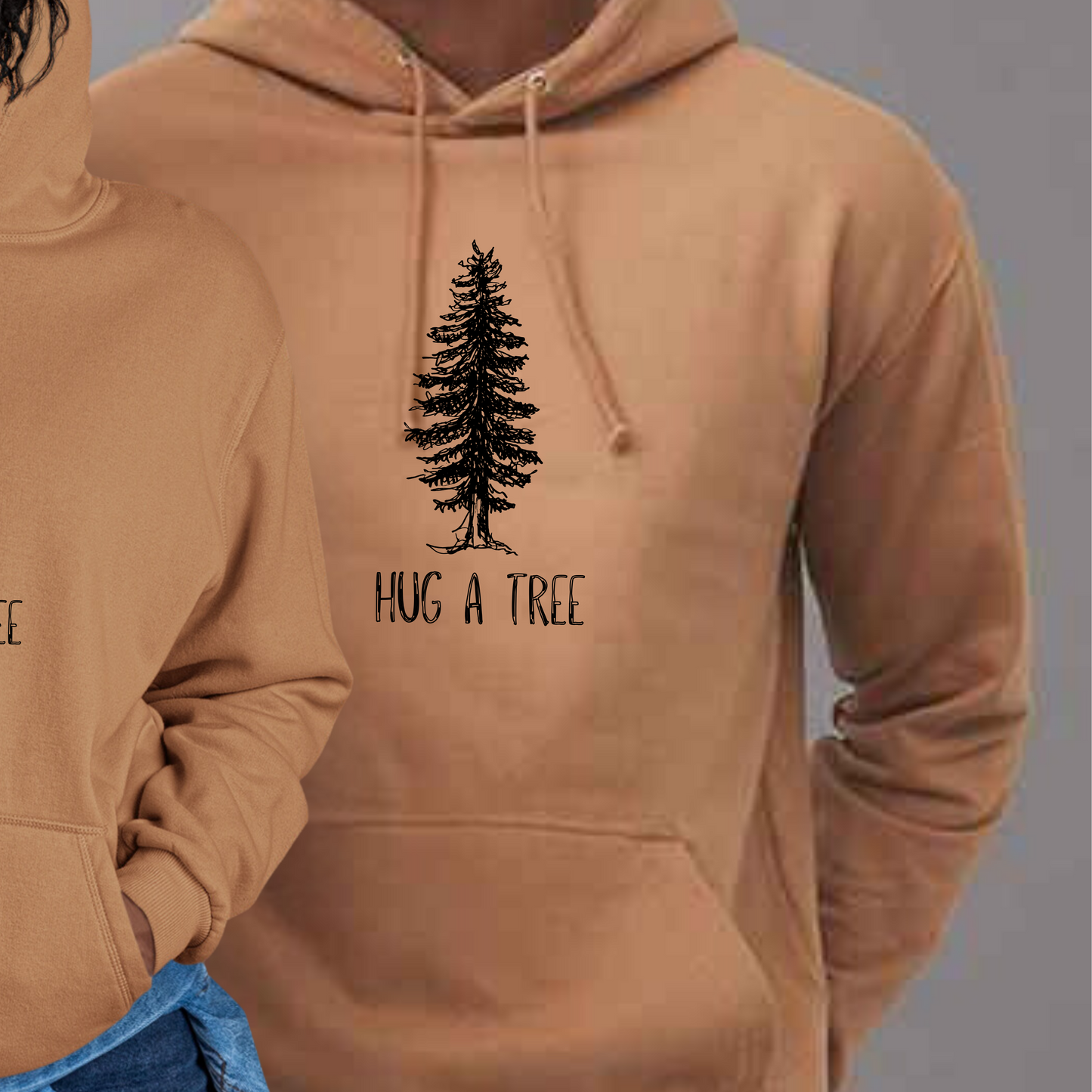 Hug A Tree Classic Hoodie Caramel