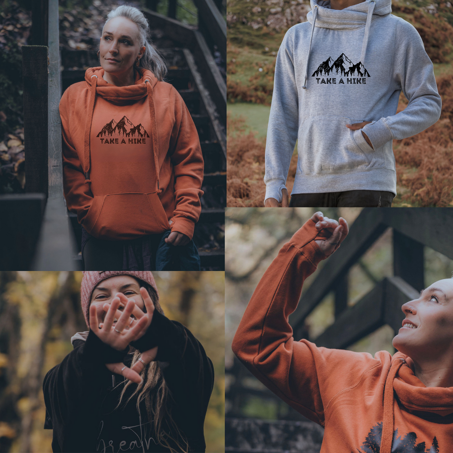 Take A Hike Cross Neck Hoodie