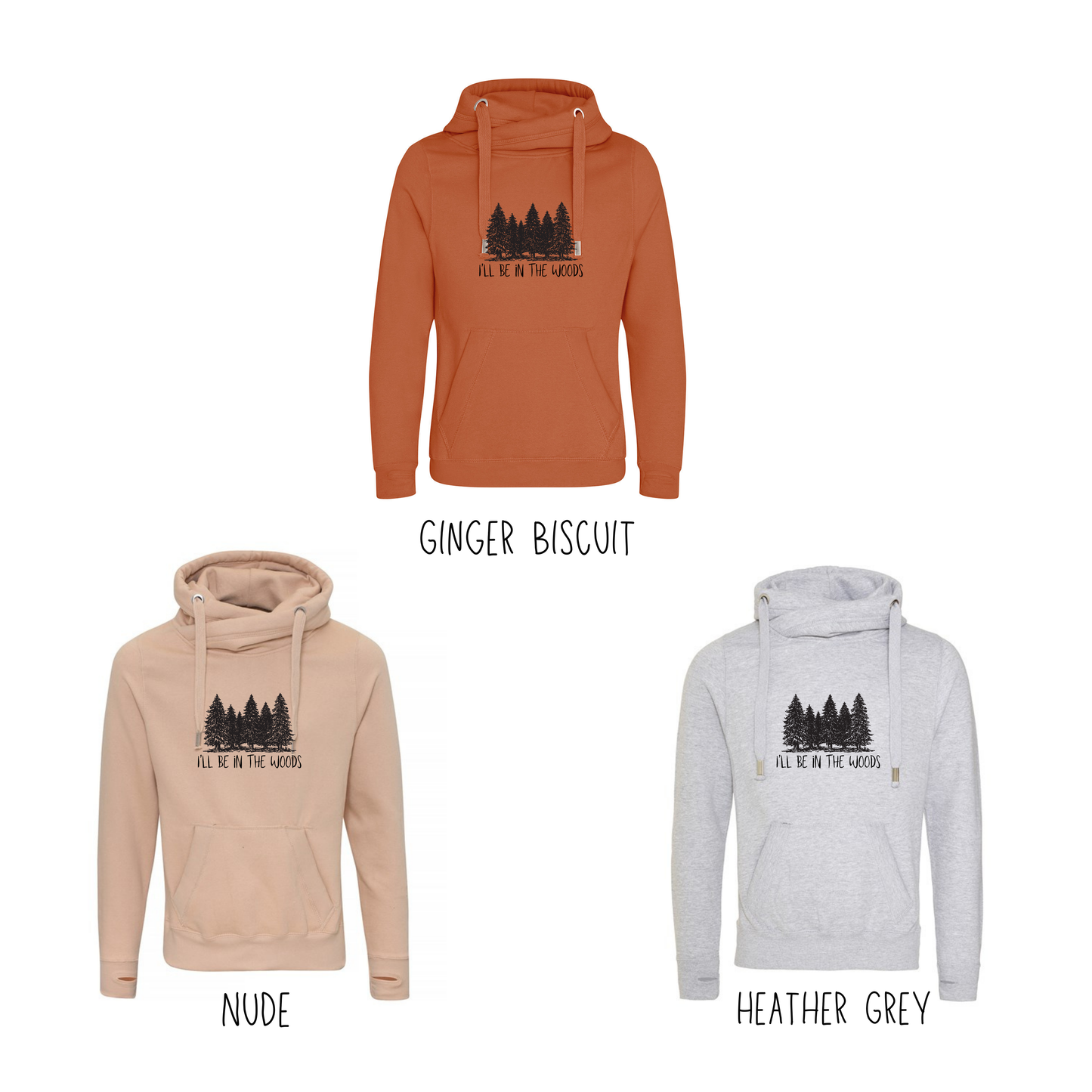 In The Woods Cross Neck Hoodie