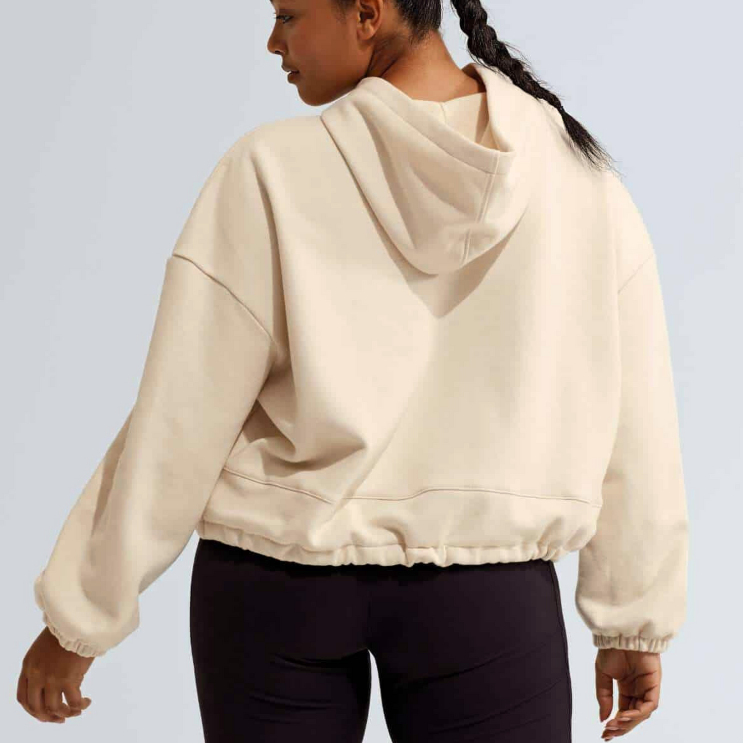 Sweat It Out Cropped Oversized Hoodie