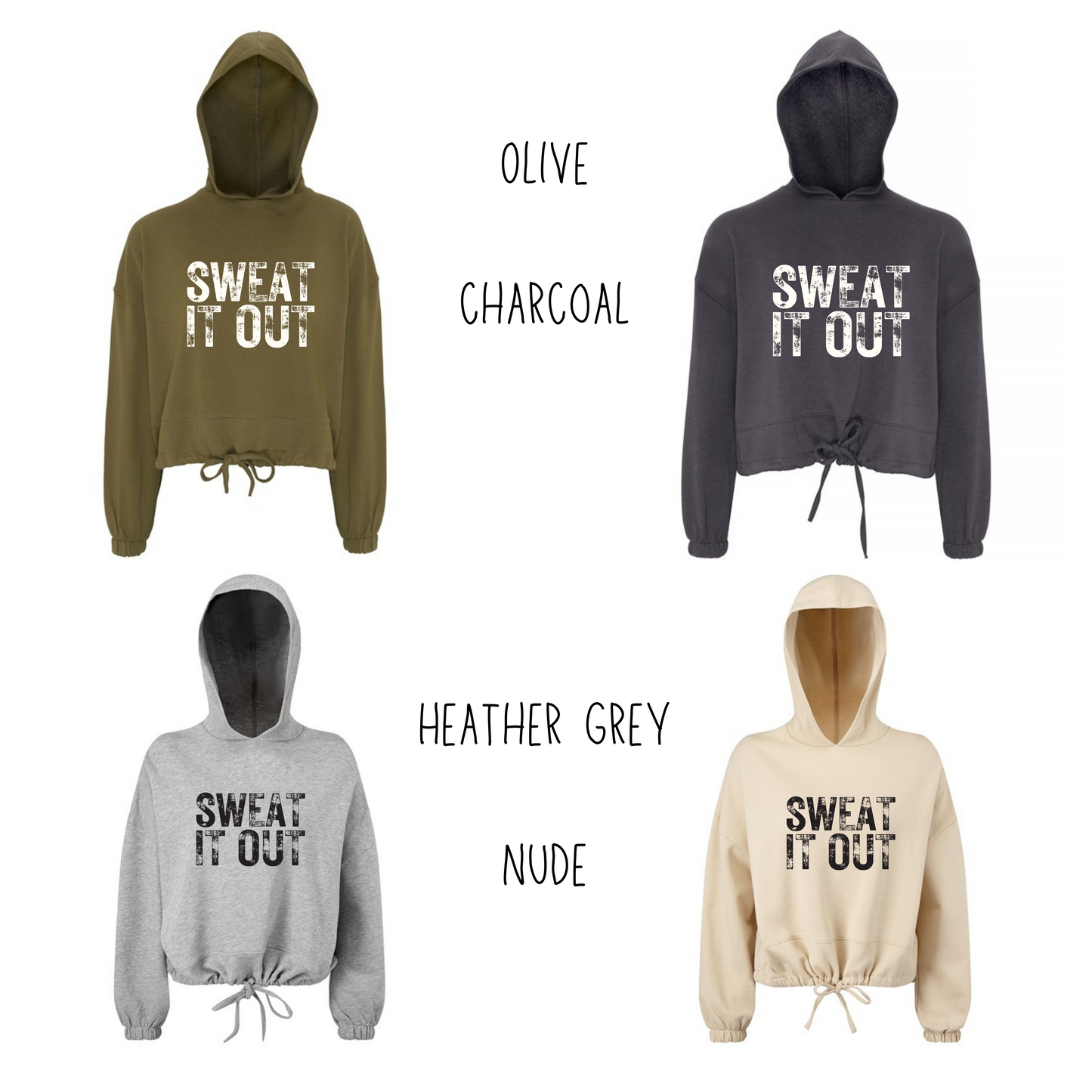 Sweat It Out Cropped Oversized Hoodie