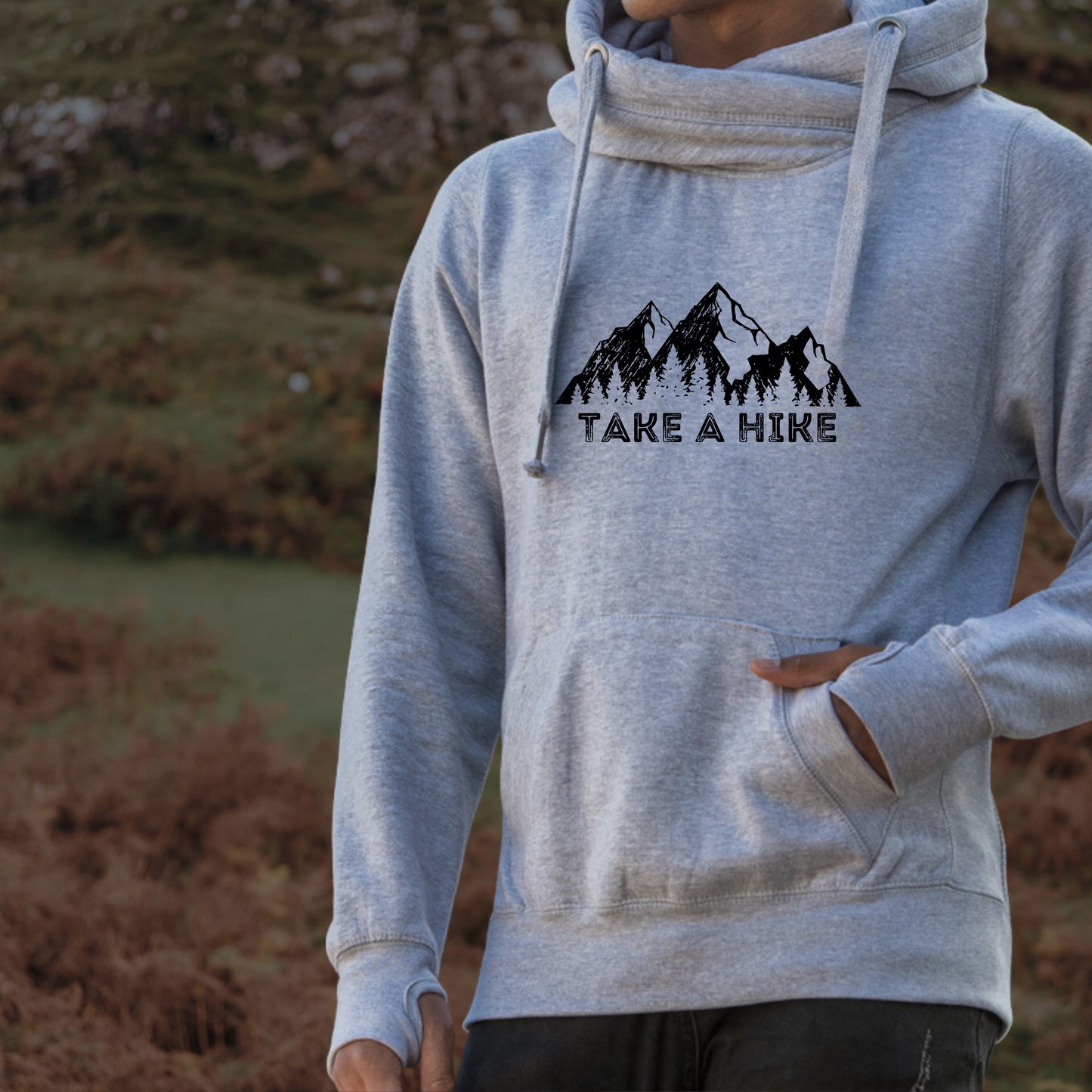 Take A Hike Cross Neck Hoodie